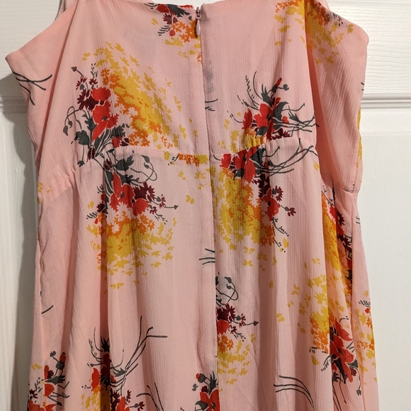 J Crew floral pink tiered midi dress - Picture 4 of 4
